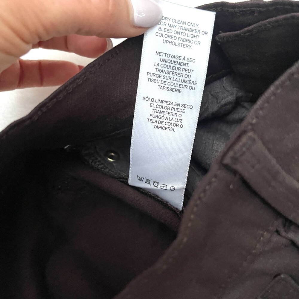 NWT $253 Frame le skinny de Jeanne coated black stretchy jeans 25 - Picture 8 of 12